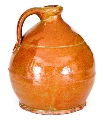 Maine Ovoid Glazed Redware Jug