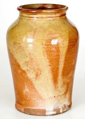 Fine Maine Redware Jar with Vibrant Glaze