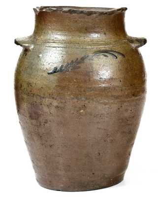 1 Gal. Stoneware Jar, James River Valley or possibly Rockbridge County, VA, c1825