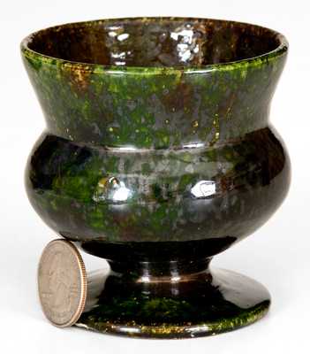 Small Green-Glazed George Ohr Pottery Vessel