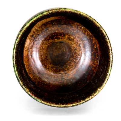 Small Green-Glazed George Ohr Pottery Vessel