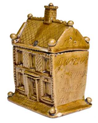 Very Fine English Earthenware Tobacco Jar: "James Strange / August the 3 / 1867"