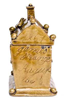 Very Fine English Earthenware Tobacco Jar: "James Strange / August the 3 / 1867"