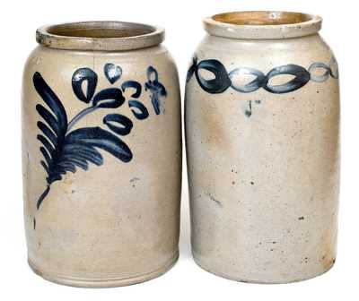 Lot of Two: 1 Gal. Baltimore, MD Stoneware Jars, circa 1840