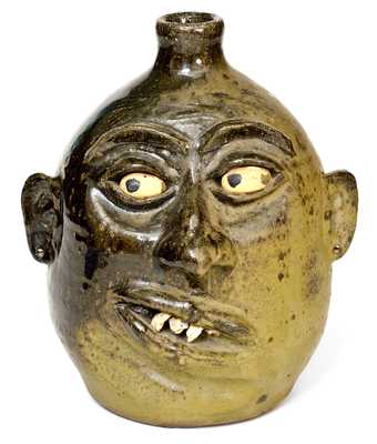 Leader Meaders Face Jug w/ Rock Teeth