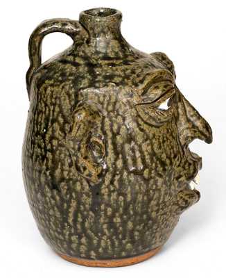 Lanier Meaders Face Jug w/ Unusual Hooked Nose