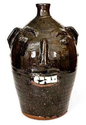 Large-Sized Burlon Craig Face Jug (B.B. Craig / Vale, N.C.)