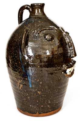 Large-Sized Burlon Craig Face Jug (B.B. Craig / Vale, N.C.)