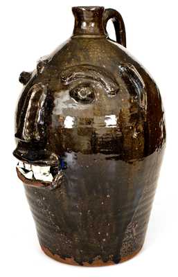 Large-Sized Burlon Craig Face Jug (B.B. Craig / Vale, N.C.)