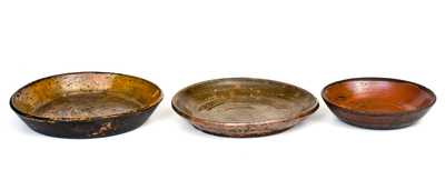 Lot of Three: Redware Dirt Dishes