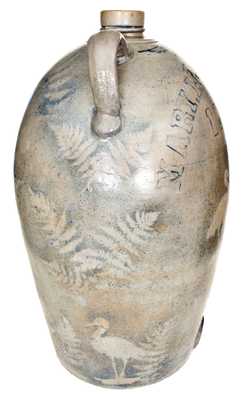 Important and Unique Thirty-Gallon Western PA Stoneware Jug-Form Water Cooler