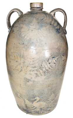 Important and Unique Thirty-Gallon Western PA Stoneware Jug-Form Water Cooler