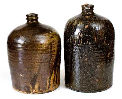 Lot of Two: Southern Pottery Jugs (Edgefield, SC and James Yaughn, Crawford County, GA)