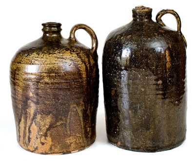 Lot of Two: Southern Pottery Jugs (Edgefield, SC and James Yaughn, Crawford County, GA)