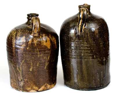 Lot of Two: Southern Pottery Jugs (Edgefield, SC and James Yaughn, Crawford County, GA)