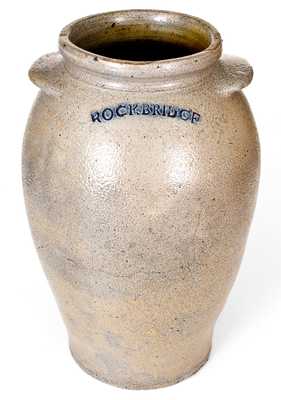 Rare ROCKBRIDGE Stoneware Jar, John Morgan, Rockbridge County, VA, circa 1830