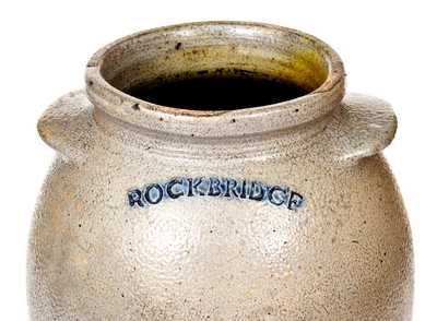 Rare ROCKBRIDGE Stoneware Jar, John Morgan, Rockbridge County, VA, circa 1830