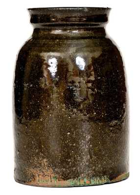 Very Rare RICH WILLIAMS (Greenville County, SC) Stoneware Jar, African-American Potter