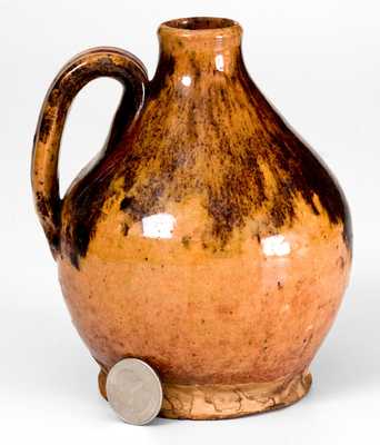 Fine Small-Sized Bristol County, Massachusetts Redware Jug