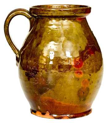 Glazed Redware Stew Pot, New England origin