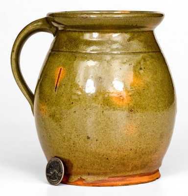 Glazed Redware Stew Pot, New England origin