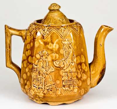 Rare Schreiber (Phoenix Pottery, Phoenixville, PA) Chinoiserie Teapot
