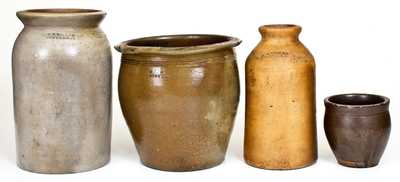 Group of Four H.H. ZIGLER / NEWVILLE, PA Stoneware Jars