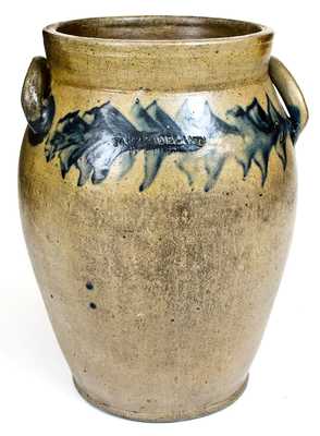 Extremely Rare PARR & BURLAND / BALTIMORE Stoneware Jar, 1815-1821