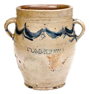 COMMERAWS / STONEWARE Vertical-Handled Stoneware Jar
