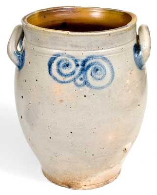 Stoneware Jar with Watchspring Decoration, Manhattan or NJ, 18th century