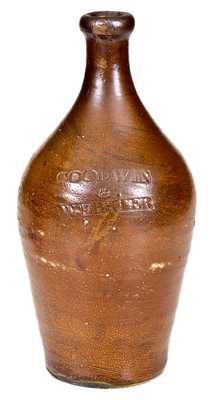 GOODWIN & WEBSTER, Hartford, CT Stoneware Bottle