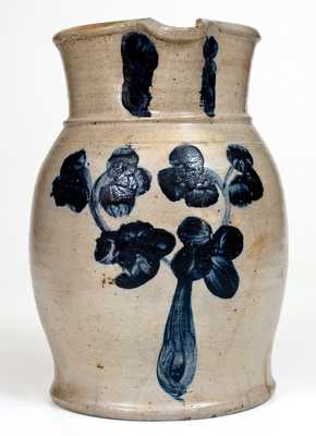 1 Gal. Stoneware Pitcher with Floral Decoration, Baltimore, MD, circa 1870