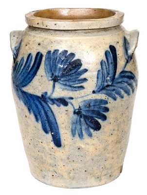 1 Gal. Stoneware Jar with Floral Decoration, Baltimore, MD, circa 1850