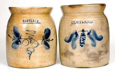 Lot of Two: Cortland, New York Stoneware Jars