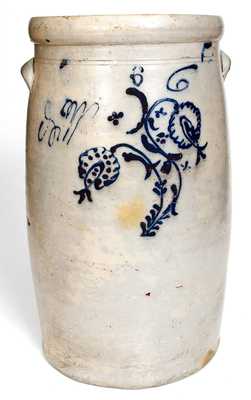 6 Gal. Ohio Stoneware Churn Inscribed 