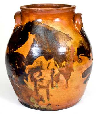 Attrib. Nathaniel Rochester, West Bloomfield, NY Redware Jar