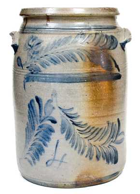 4 Gal. Stoneware Jar with Brushed Decoration, Morgantown, WV