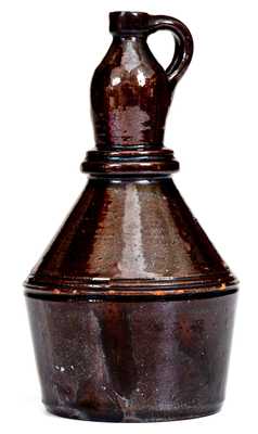 Very Unusual Redware Bank with Jug Finial