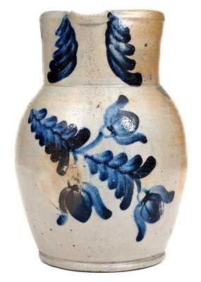 1 Gal. Stoneware Pitcher with Floral Decoration, Baltimore, MD, circa 1860