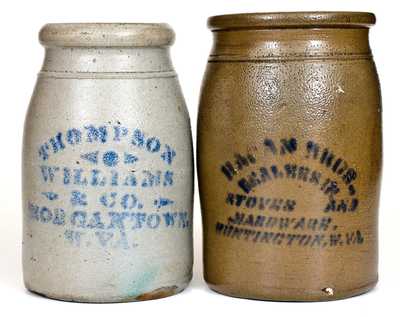 Lot of Two: West Virginia Stoneware Advertising Jars