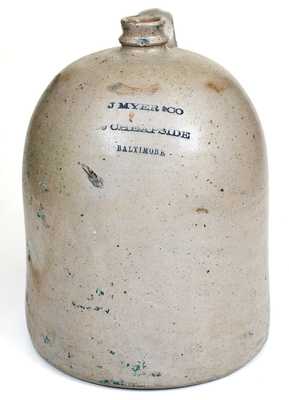 2 Gal. J. MYER & CO. / BALTIMORE Stoneware Liquor Jug