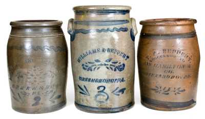 Lot of Three: Greensboro, Pennsylvania Stoneware Jars