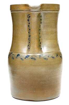 Unusual Palatine, West Virginia Cobalt-Decorated Stoneware Pitcher