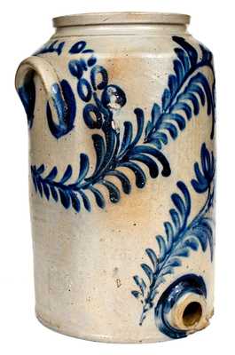 Outstanding Two-Gallon Baltimore Stoneware Water Cooler w/ Elaborate Decoration