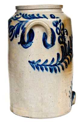 Outstanding Two-Gallon Baltimore Stoneware Water Cooler w/ Elaborate Decoration