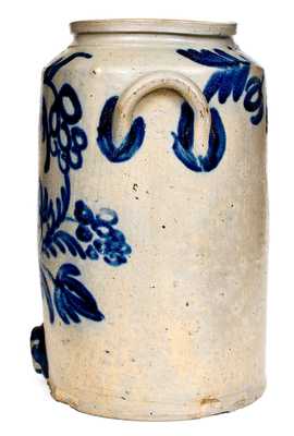 Outstanding Two-Gallon Baltimore Stoneware Water Cooler w/ Elaborate Decoration
