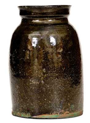 Very Rare RICH WILLIAMS (Greenville County, SC) Stoneware Jar, African-American Potter