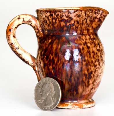 Rare Miniature Redware Pitcher att. Adam Kern (Winchester, VA or Thurmont, MD)