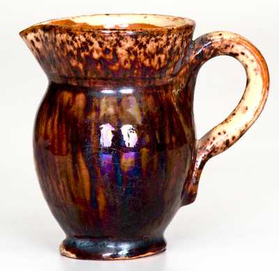Rare Miniature Redware Pitcher att. Adam Kern (Winchester, VA or Thurmont, MD)