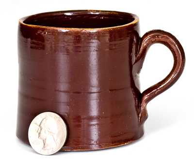 Attrib. John H. Folks, Loogootee, Indiana Stoneware Frog Mug